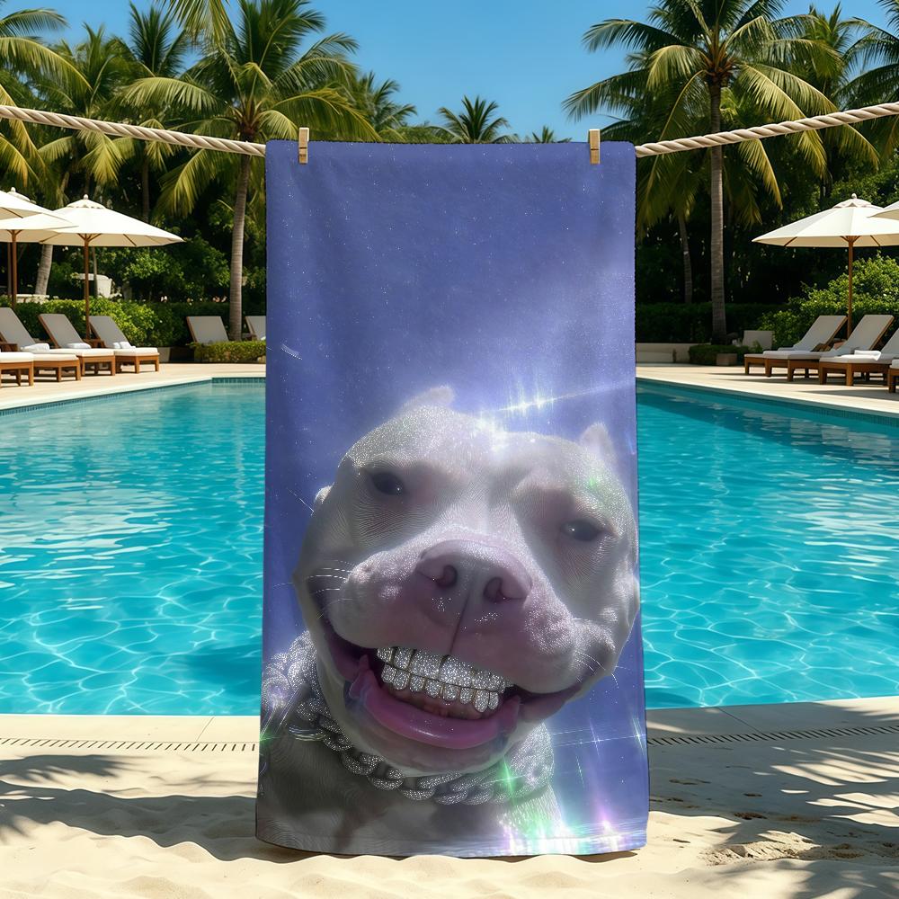 Animal Cool Diamond Towel For Outdoor Camping Beach Towel Super Absorbent Quick-Drying Summer Towel