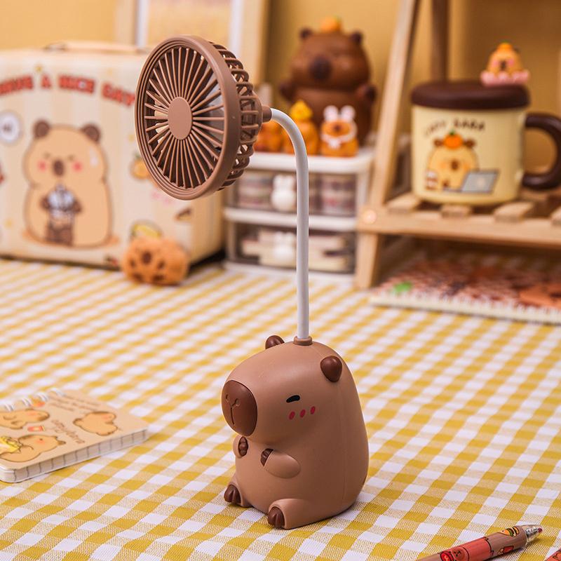 Cartoon Cute Capybara Fan High Quality Summer Portable Handheld Fan Mini Pocket Fan Rechargeable Desktop Fan Gifts
