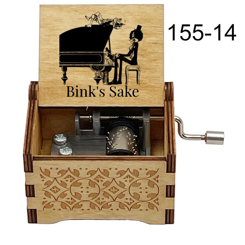 Деревянная расписная музыкальная шкатулка Бинка Аниме Резьба Музыкальная шкатулка Настольное украшение Мелодия саке Рождество Подарок на день рождения