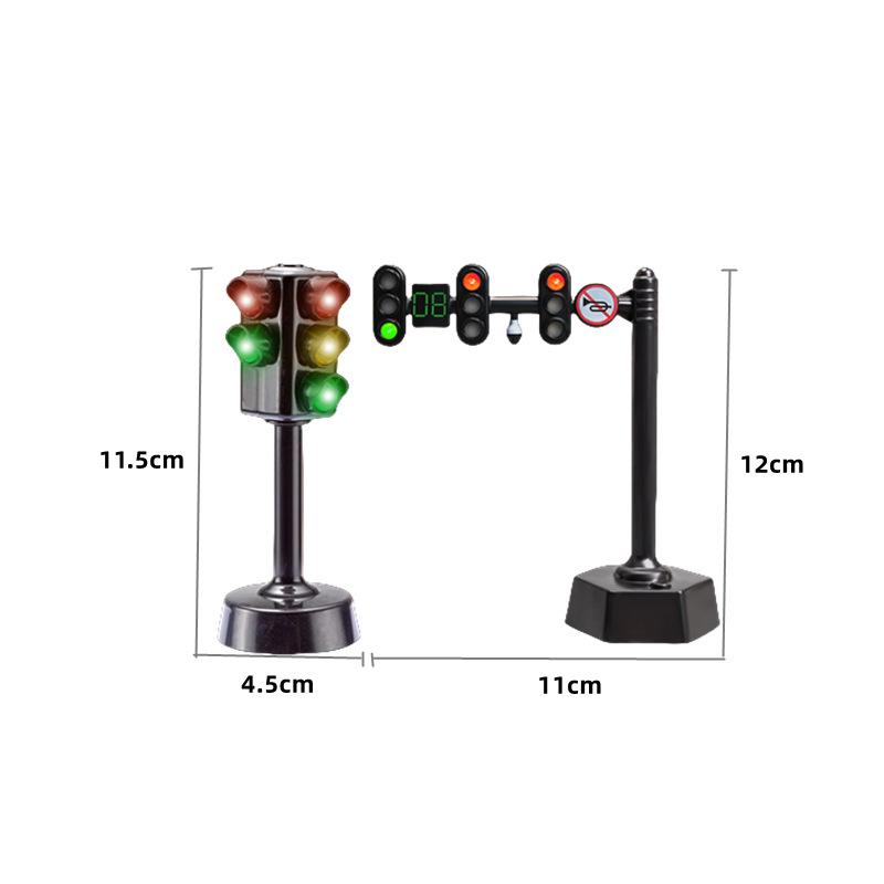 Cross-Border Traffic Simulation Toy Set with Cone, Speed Bump, Parking Lot Barrier, Water Barrier, and Warning Signs
