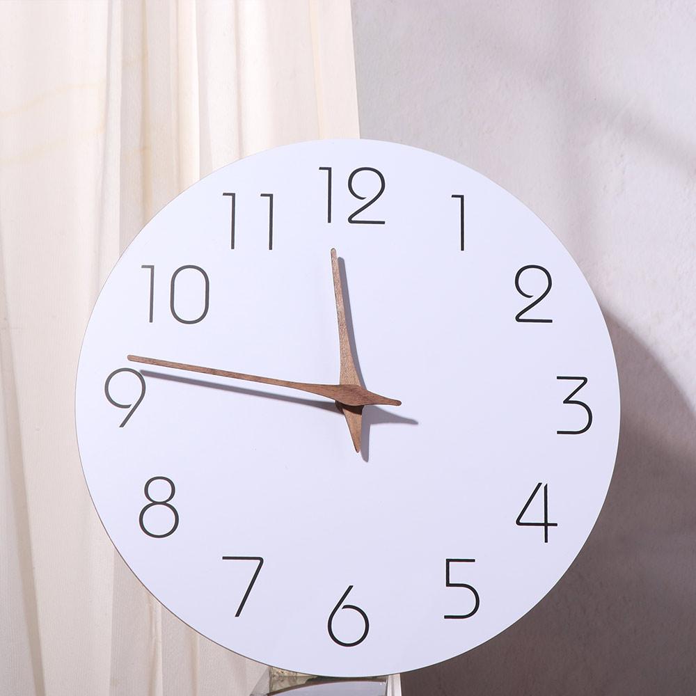 Non Ticking Silent Clock Minimalist Style Scale Clock Modern Wall Clock Bedroom