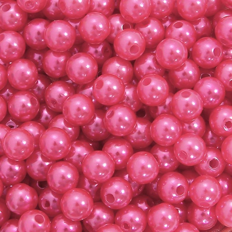 DIY Acrylic Pearl Beads: Round, Loose Beads for Handmade Jewelry Accessories, Bracelets, Necklaces, and Earrings.