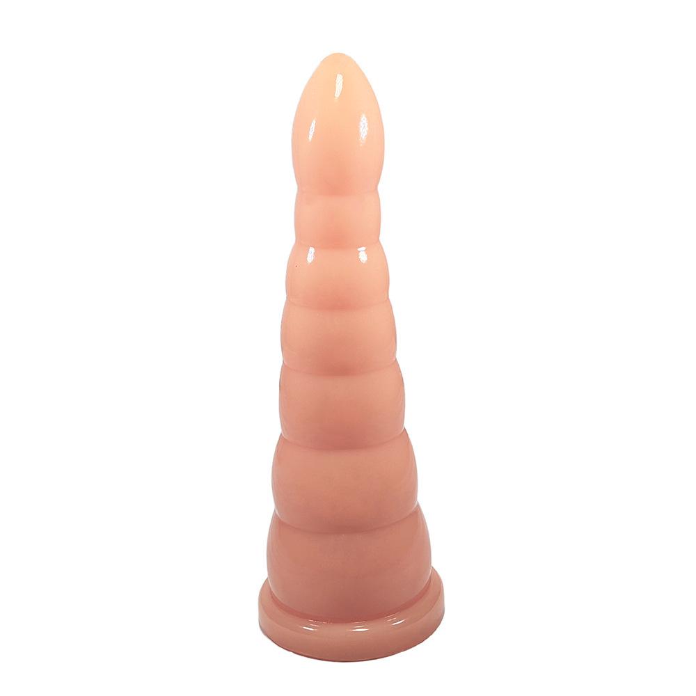 Extra Large Realistic Bamboo Shoot Anal Plug with Threaded Design for Male Stimulation