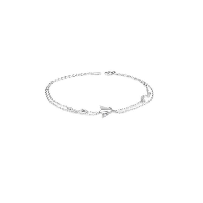 

Парный браслет «Бумажный самолетик» для мужчины и женщины, пара для любви на расстоянии, креативный подарок, нишевый дизайн, легкая роскошь, ручная веревка