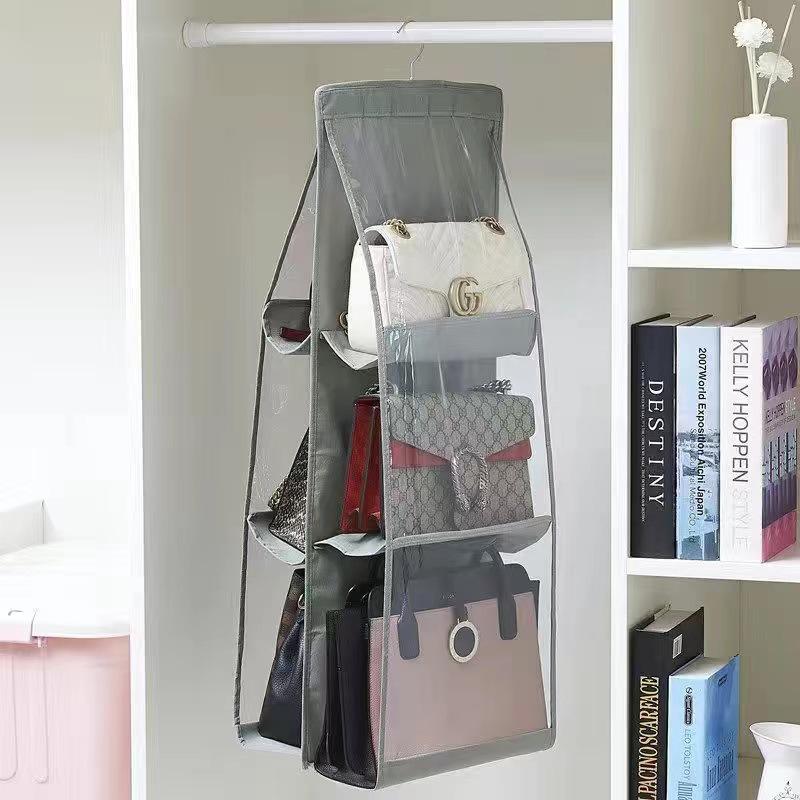 Double-Sided Hanging Fabric Organizer for Dustproof Bag Storage