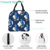 Painted Parrots Birds Plam Tree Oxford Cloth Lunch Bag Tote Lunch Box Reusable Cooler Organizer Bag For Unisex Fishing Picnic