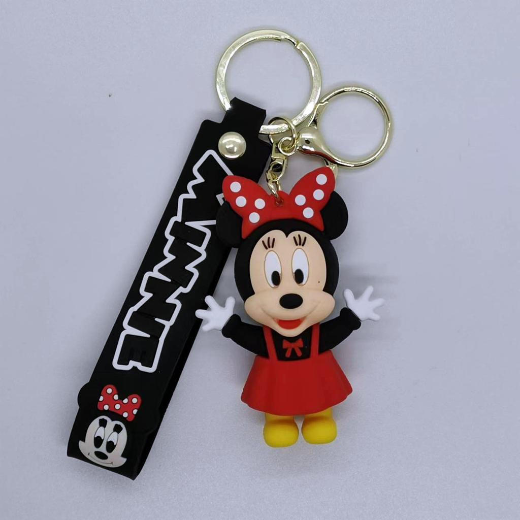 Creative Cartoon Dropping Glue Mickey Minnie Doll Keychain Bag Car Keychain Accessories Gift Wholesale Toys Anime Cartoon Frind