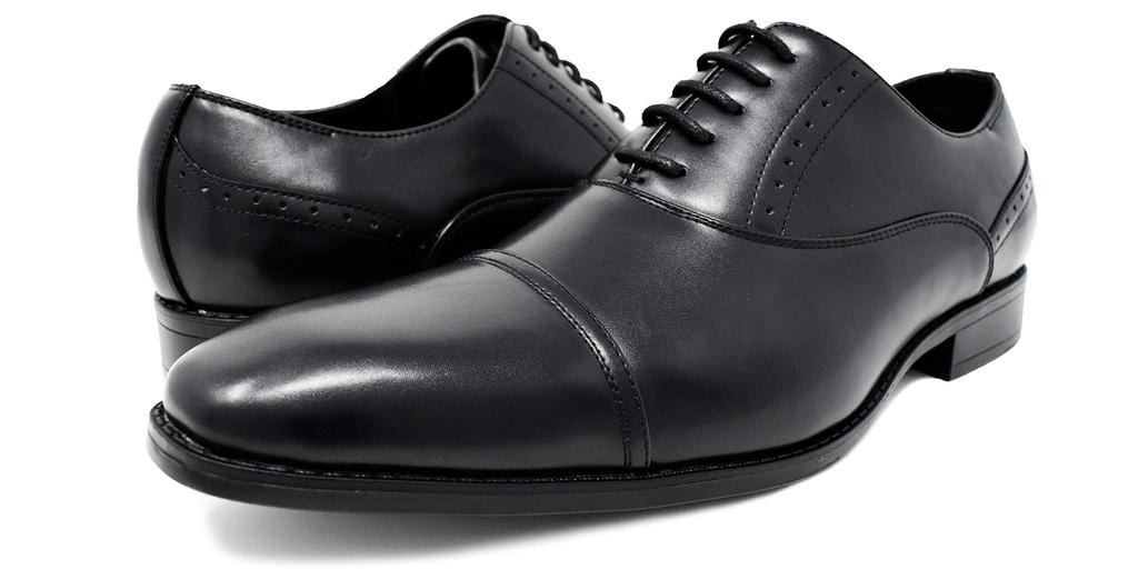 Kobe Liberal Men's Business Shoes (Domestic Retailer) Straight-Tip Wingtip Men's Shoes LB208 (Size 28.0, Black)