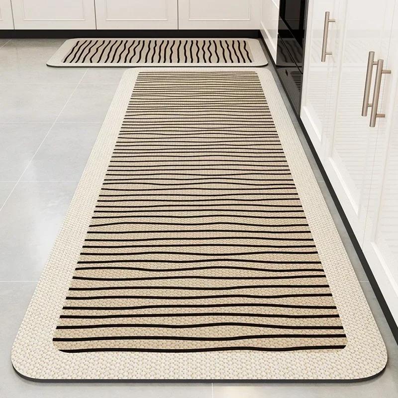 Carpet for Kitchen Floor Mat Absorbent Rug Soft Diatom Mud Anti-slip Foot Mats Home Decoration Non-slip Area Rugs 