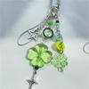Stylish Lucky Clovers Phone Charm Handmade Craft Supplies Resin and Alloy Phone Chain for Bags and Adults Daily Use