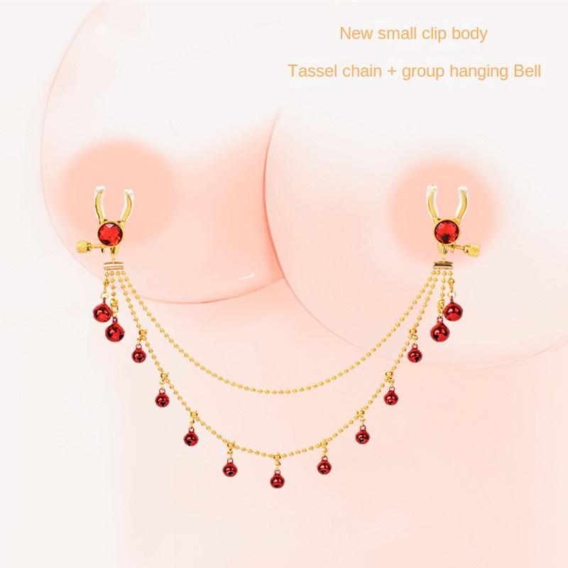 Quaste Brustclip mit Glöckchen Yin Clip Sexspielzeug Set SM Flirten