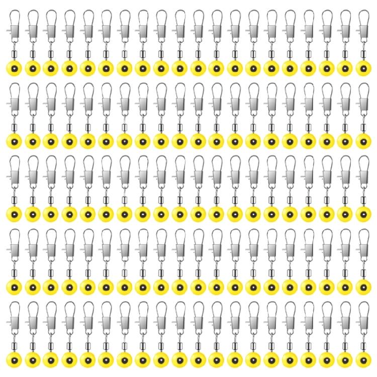 100Pcs Fishing Line Sinkers Slides Fishing Line Hook Swivels Shank Clip Connector Rolling Swivels Supply Fishing Tackle