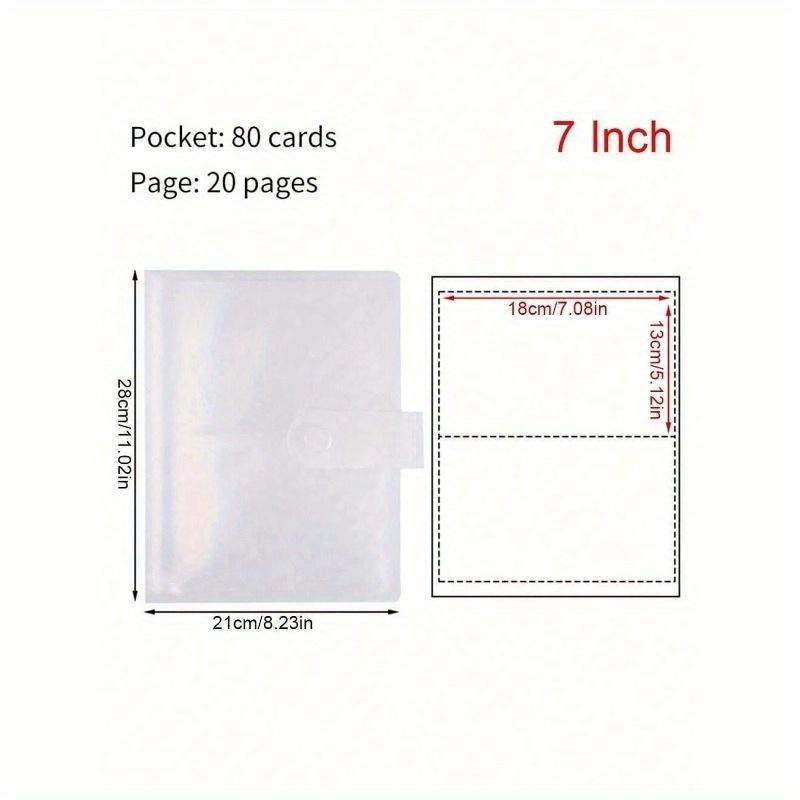 3/4/5/6 Inch 80/160 Slots Transparent Photo Album Idol Photocard Holder Idol Star Card Collect Book Creative Photo Albums Picture Card Holder