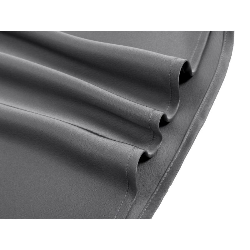 Атласная эластичная юбка-бюстье средней длины с высокой талией и разрезом XL коричневый — фото 8