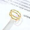 Gaosheng Double-layer Bamboo Ring Niche Design Couple Pair Ring Titanium Steel Electroplated Ins Ring