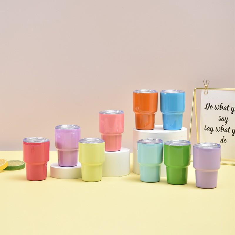 2 Oz Stainless Steel Mini Car Cup With Straw - Portable Insulated Espresso Office Travel Home