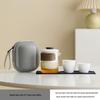 Shangqi Portable Travel Tea Set with Glass Teapot & Ceramic Cups