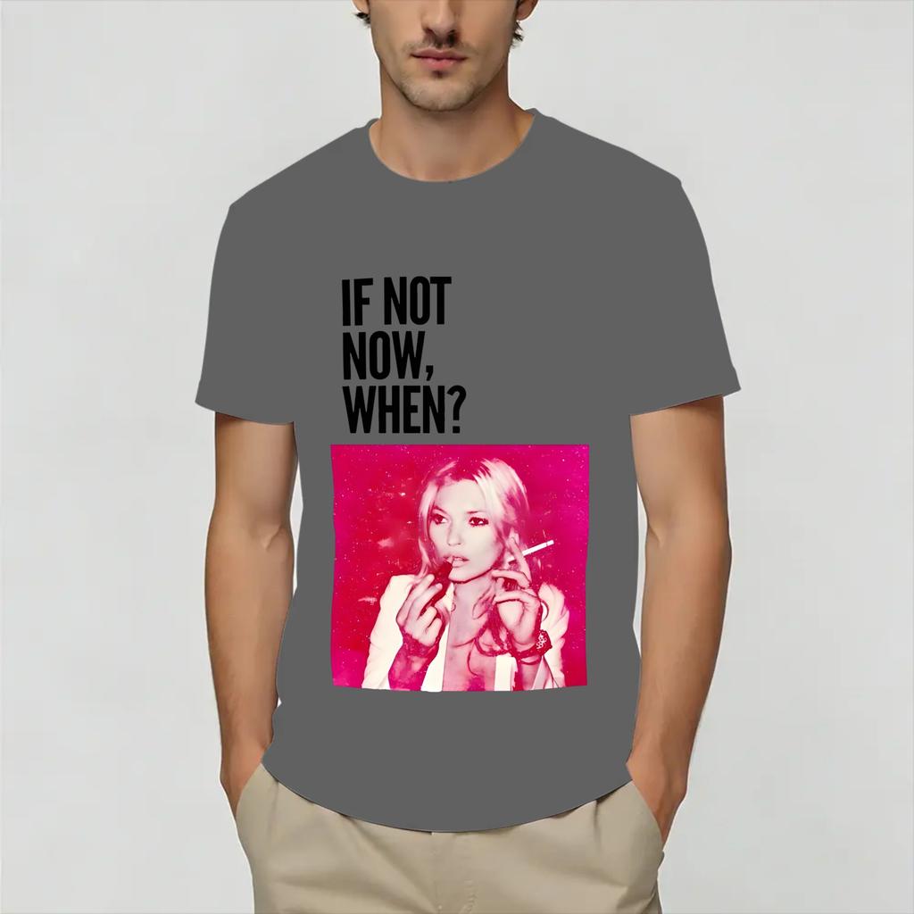 Kate Moss T Shirts Unisexs Pure Cotton Casual TShirts Crew Neck Tee Shirt Short Sleeve Clothing Gift Idea