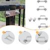 4 Pieces Large Pet Playpen Reinforcement Kit Accessories Square Tube Clamps for Cat Enclosures