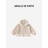 French Arielle De Pinto Girls' Jacket for Spring and Autumn with Hood and Lace Trim, Baby Girl Sweatshirt Jacket