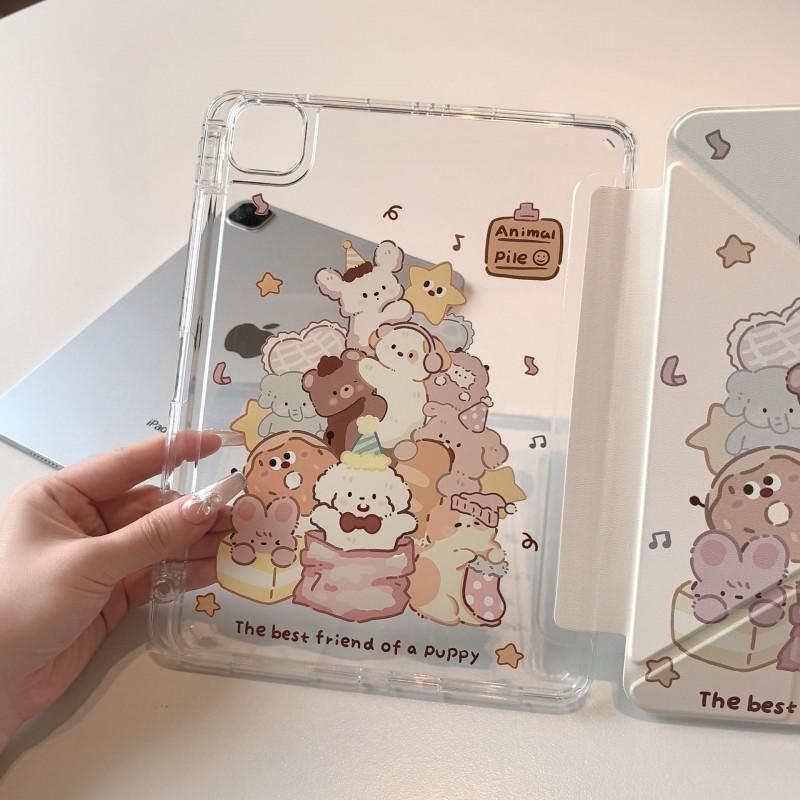 3Y Style IPad Case With Pen Slot Magnetic Cover 11th Gen Air 7 5th Pro 11 Inch Stand Shockproof Hard Shell