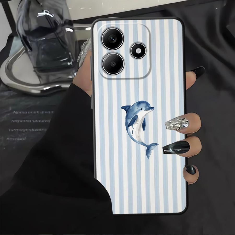Marine Animals Soft Back Phone Cover Case for Xiaomi Redmi Note 11 13 12 Pro Plus 10S 12S 10 9 8 Pro 9s 11S