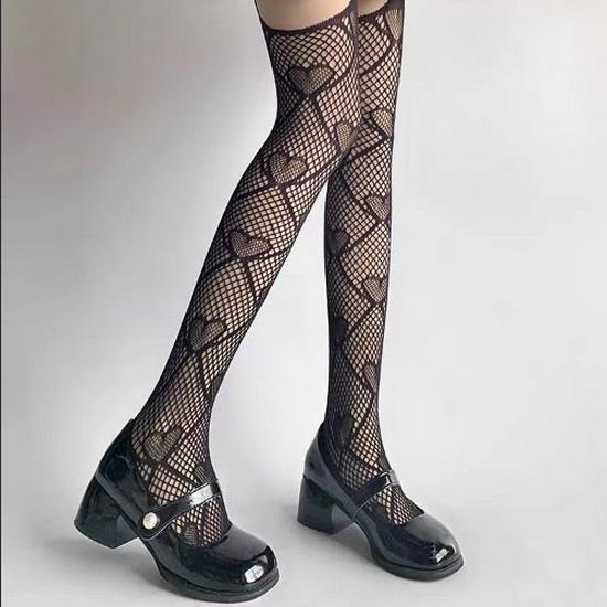 Spicy Y2K Cutout Lace Fishnet Stockings - Spring/Summer