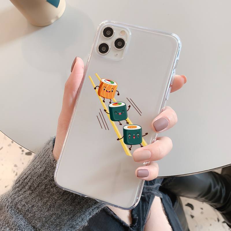 YNDFCNB Japanese Shiba Inu Sushi Phone Case for Iphone 13 11 12 Pro XS MAX 8 7 6 6S Plus X 5S SE 2020 XR Fundas