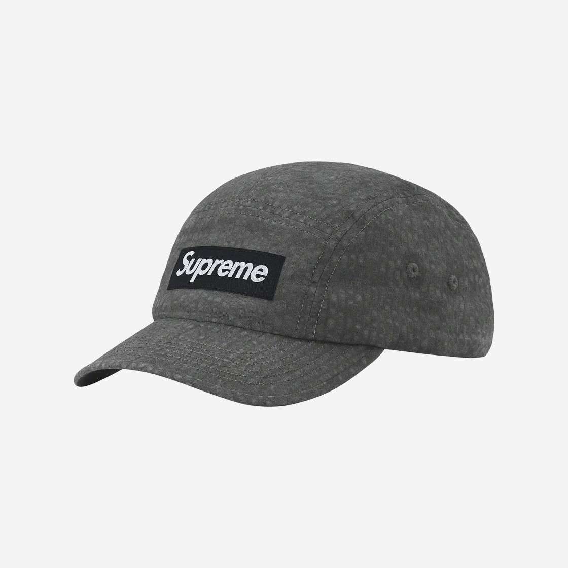 

Supreme Washed Seersucker Camp Cap Black 22SS -