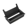 Passe-câbles - emuca - rectangulaire - aluminium - 159x80mm - peint en noir