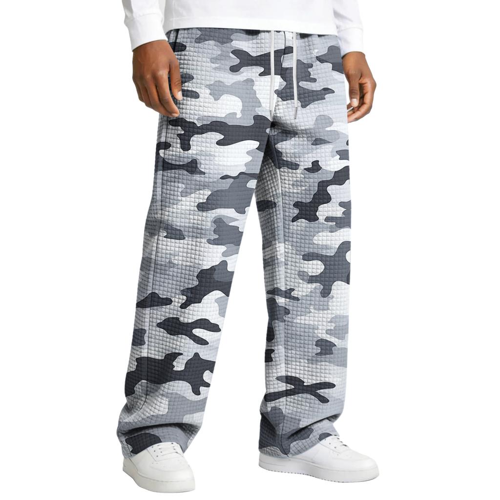 Men's Relaxed-Fit Drawstring Straight-Leg Pants