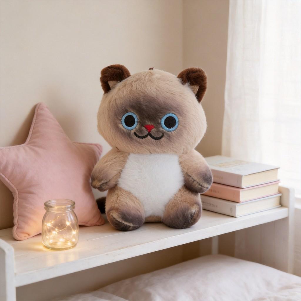 Plush Cat Keychain Toy With Pp Cotton Filling For Kids And Adults