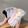 Bow Anti-cold Mittens Down Cotton Ears Finger Mittens Plush Thickened Gloves  Autumn