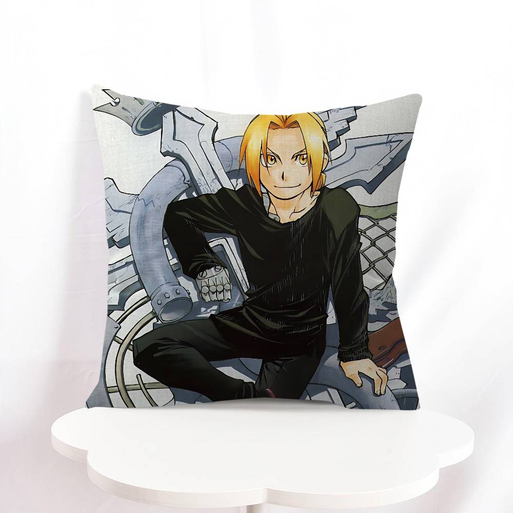 E-Edward Elric Cushion Cover Pillowcase Upholstery Sofa Throw Pillow Home Decor Pillowcas