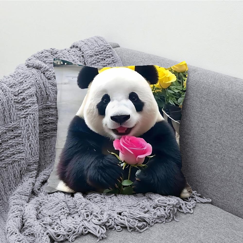 Fubao Cute Panda Pillow Case Soft Cushion Cases For Farmhouse Sofa Decor Home Decorations And Protector Pillow Case