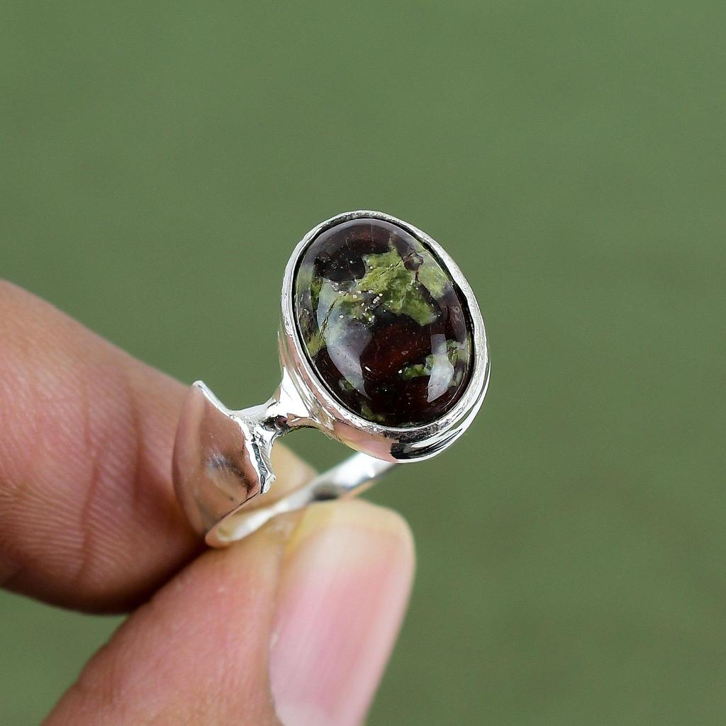 Dragon Bloodstone Ring 925 Sterling Silver Ring Dainty Gemstone Jewelry Handmade Ring Birthstone Jewelry Gift For Her Available In Ring Size
