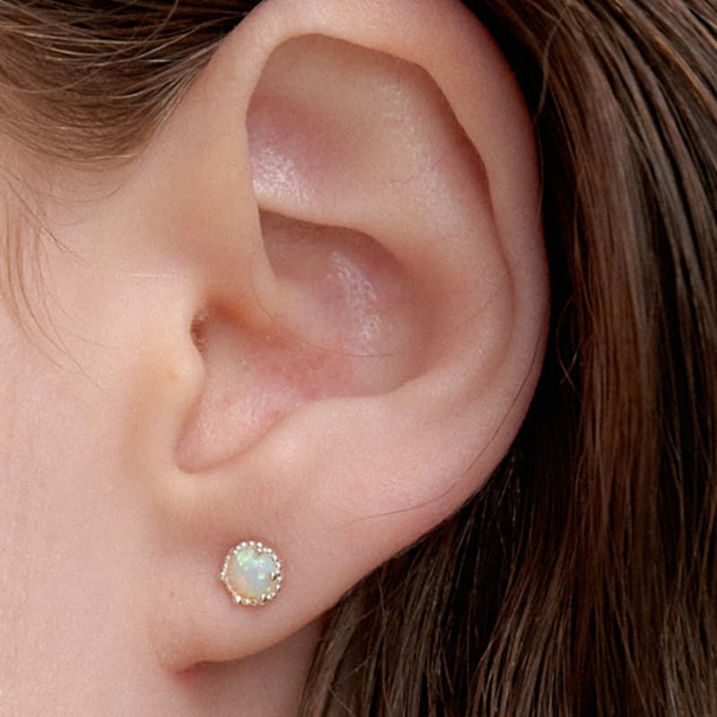 OVLA (SILVER 925) vintage opal earring JE043