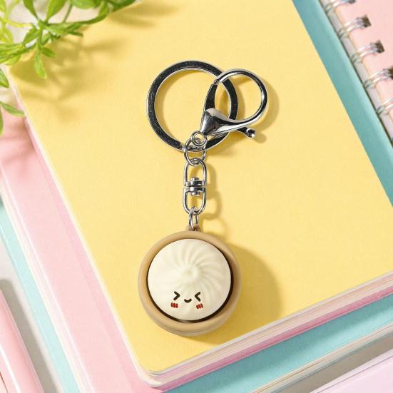 1/2Pcs Keychain Pendant, Silicone Stress Relief Toy with Bright Light, Cartoon Steamer Design Portable Vent Toy for Kids Adults