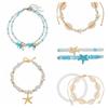 Handmade Starfish Pendant Ankle Pearl Beach Foot Chain Bohemian Boho Beaded Anklets  Women