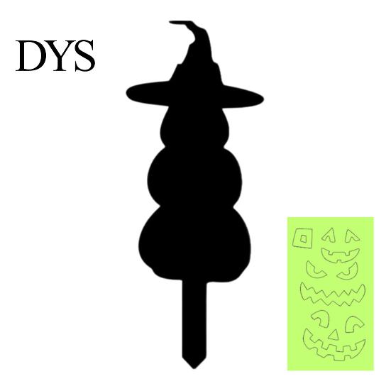 Fluorescent Outdoor Decor Halloween Ghost Garden Stake, Spooky Glow-in-The-Dark Yard Sign, Pumpkin Stakes Scarecrow Acrylic Decoration for Lawn