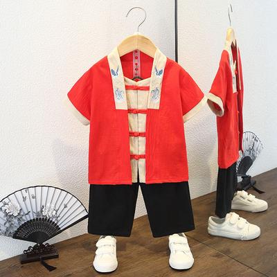 Kids Spring Hanbok Two-piece Suit Boys Girls Chinese Style Ancient Performance Clothing Tang Suit Breathable Performance Show Clothes Set