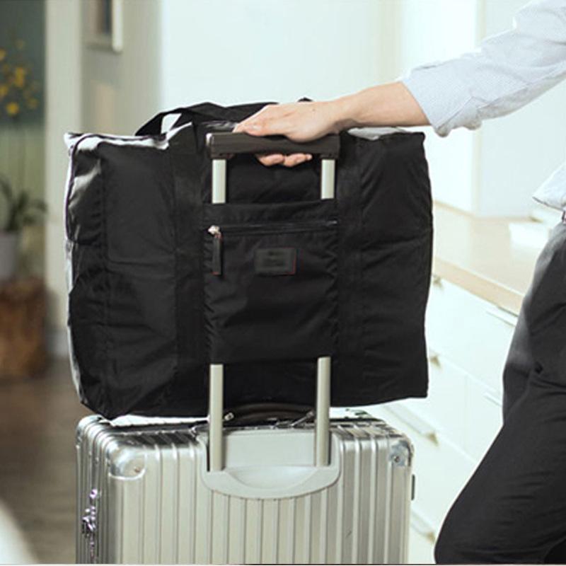 Unisex Korean Style Folding Travel Bag - Suitcase Organizer & Clothes Storage