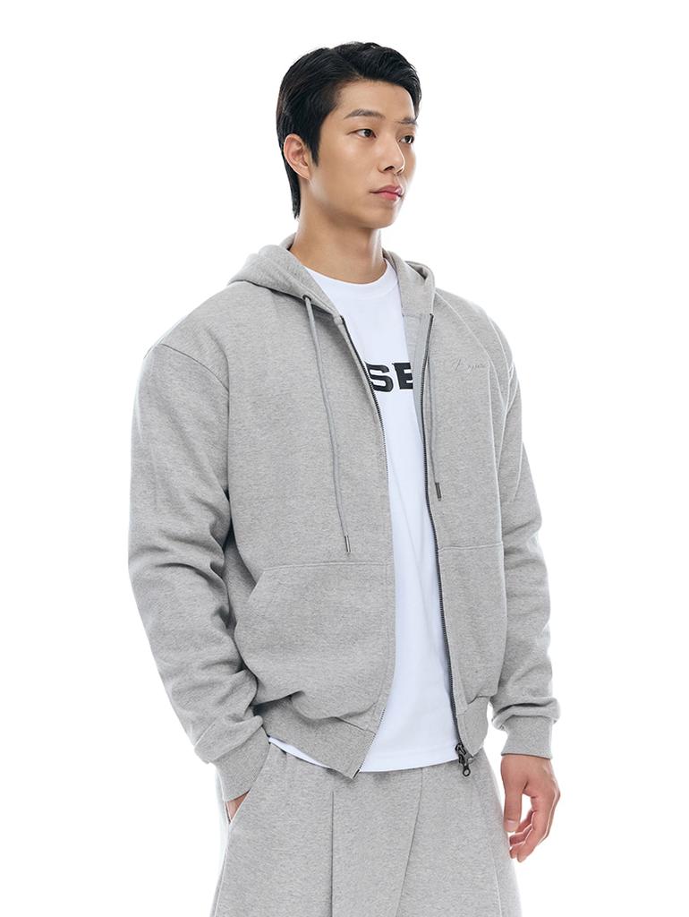 [Set] Perfect Premium Double-Sided Hooded Zip-Up And Wide Pants Set