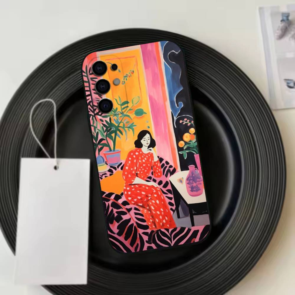 Oil painting mechanism  Phone Case For Samsung S25,S24,S21,S22,S23,S30,Ultra,S20,Plus,Fe,Lite,Note,10,Black Cover