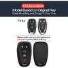 2pcs Compatible with Chevrolet Smart 5 BTS Black Silicone FOB Key Case Cover Protector Keyless Remote Holder for Chevrolet Camaro Cruze Equinox