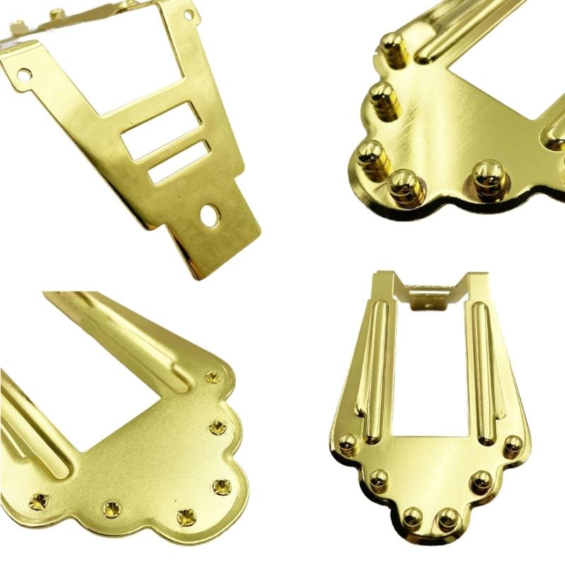 Heavy Duty Jazz Guitar Bridge Metal Texture Suitable for Enhancing Volumes and Customizable String Height Adjustment