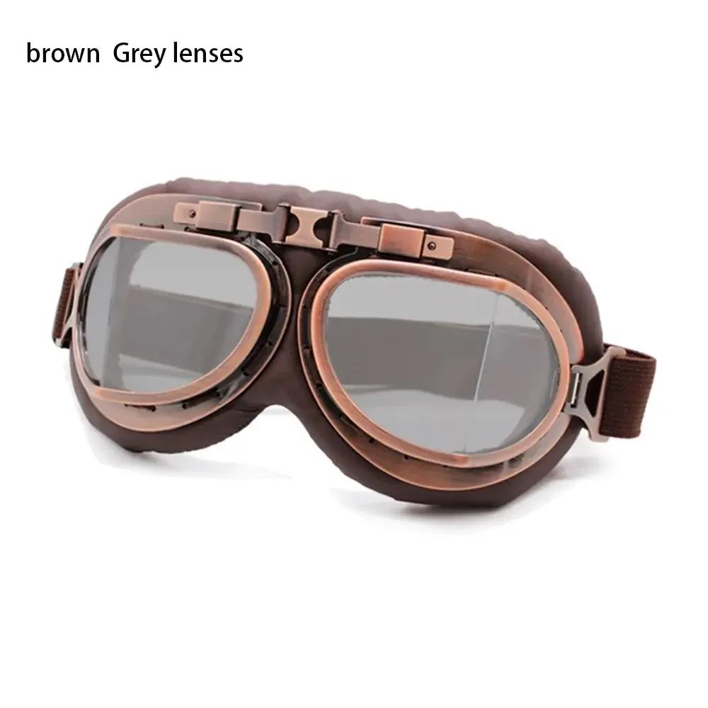 Retro Pilot Goggles Dustproof Lens Frame Motorcycle Riding Glasses for Cruiser Scooter Snowboard Protective Eye Gear Sunglasses2