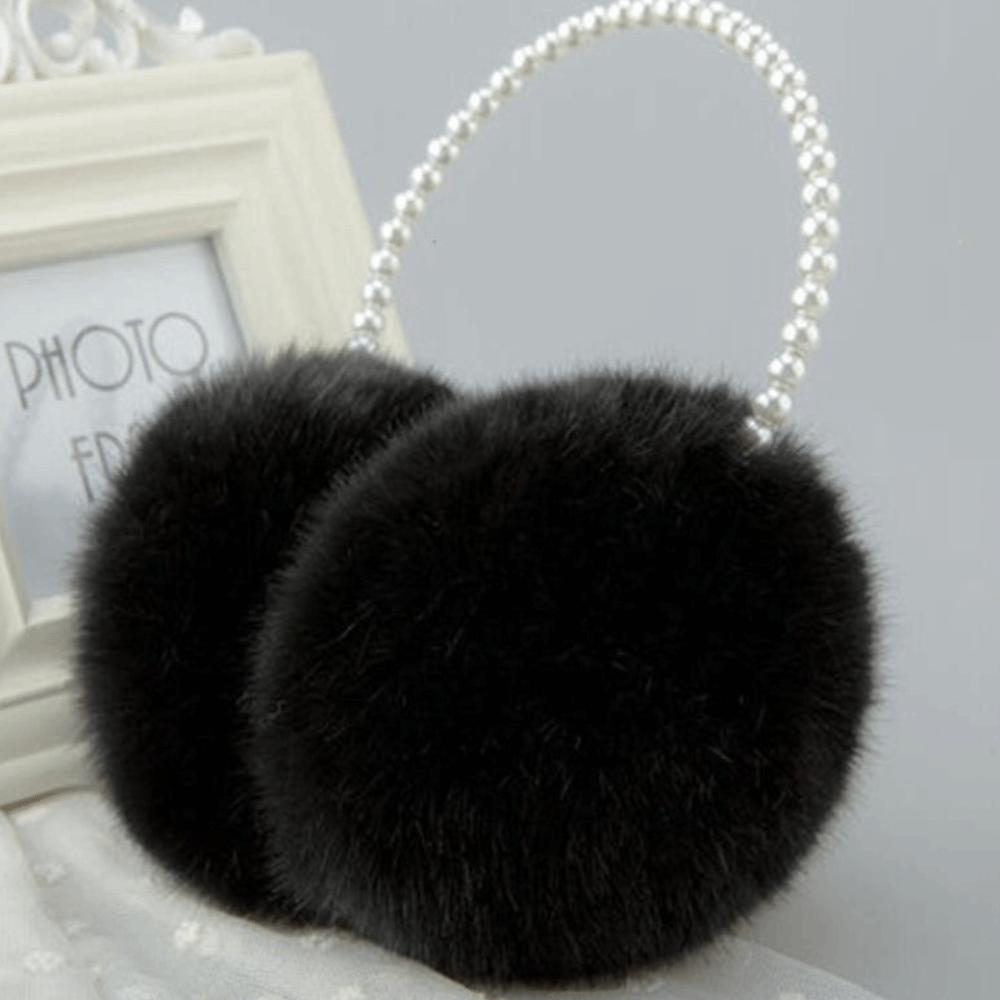 Protecting Ears Winter Plush Earmuffs Multifunctional Elegant Solid Color Fluffy Earmuffs