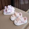 Summer New Baby Shoes Girls' Sneakers Single Mesh Breathable White Sneakers Shell Toe Soft Sole Walking Shoes