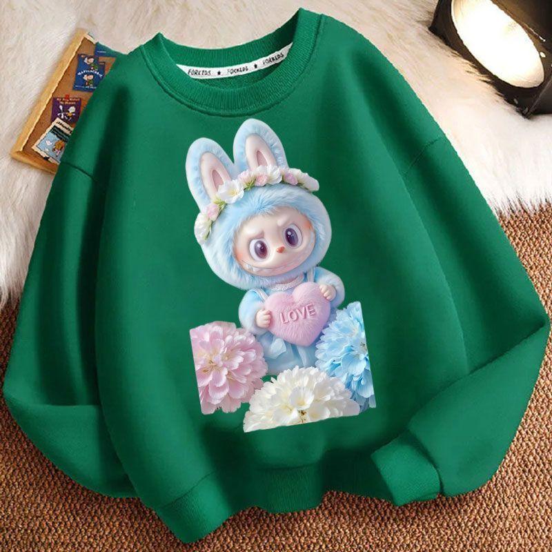 Children's Fashion Round-neck Hoodies, Long-sleeved Loose Hoodies for Boys and Girls In Spring and Autumn